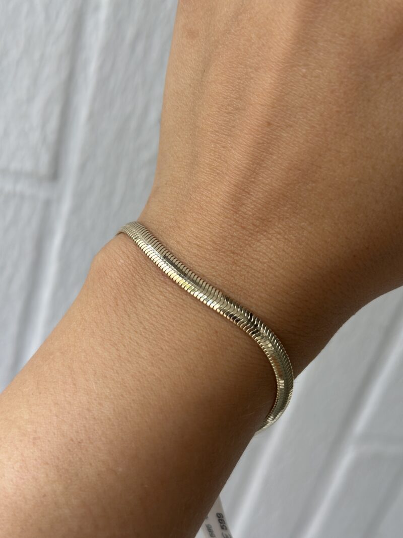 Flache Schlangenkette -Armband - 585er Gold - Juwelier Di-EL – Bild 9