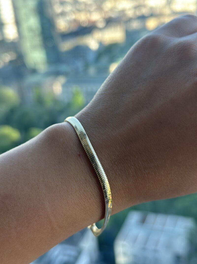 Flache Schlangenkette -Armband - 585er Gold - Juwelier Di-EL – Bild 6