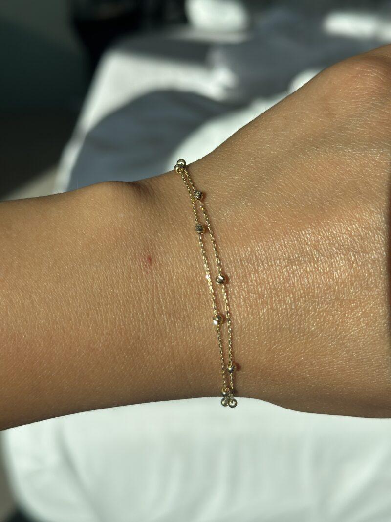 Dorika zweireihig Tricolor -Armband - 585er Gold - Juwelier Di-EL – Bild 2