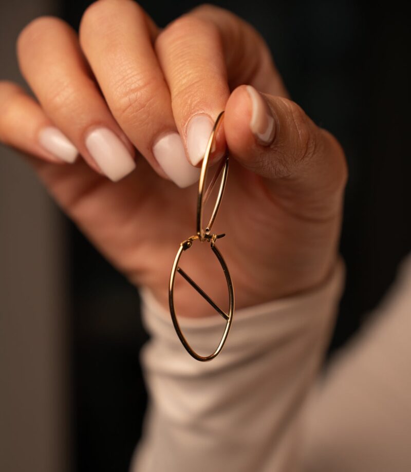 Bicolor Oval -Creolen - 585er Gold - Juwelier Di-EL – Bild 2