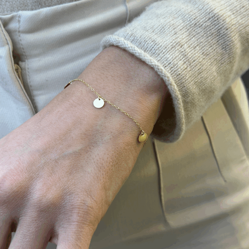 Hängende Platten -Armband - 585er Gold - Juwelier Di-EL – Bild 2