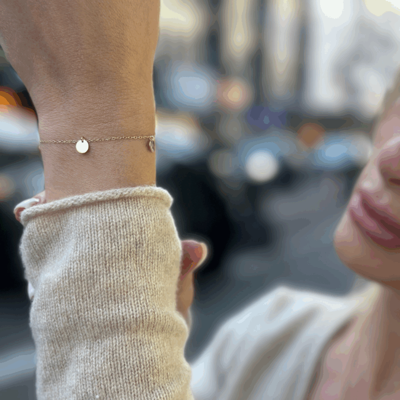 Hängende Platten -Armband - 585er Gold - Juwelier Di-EL