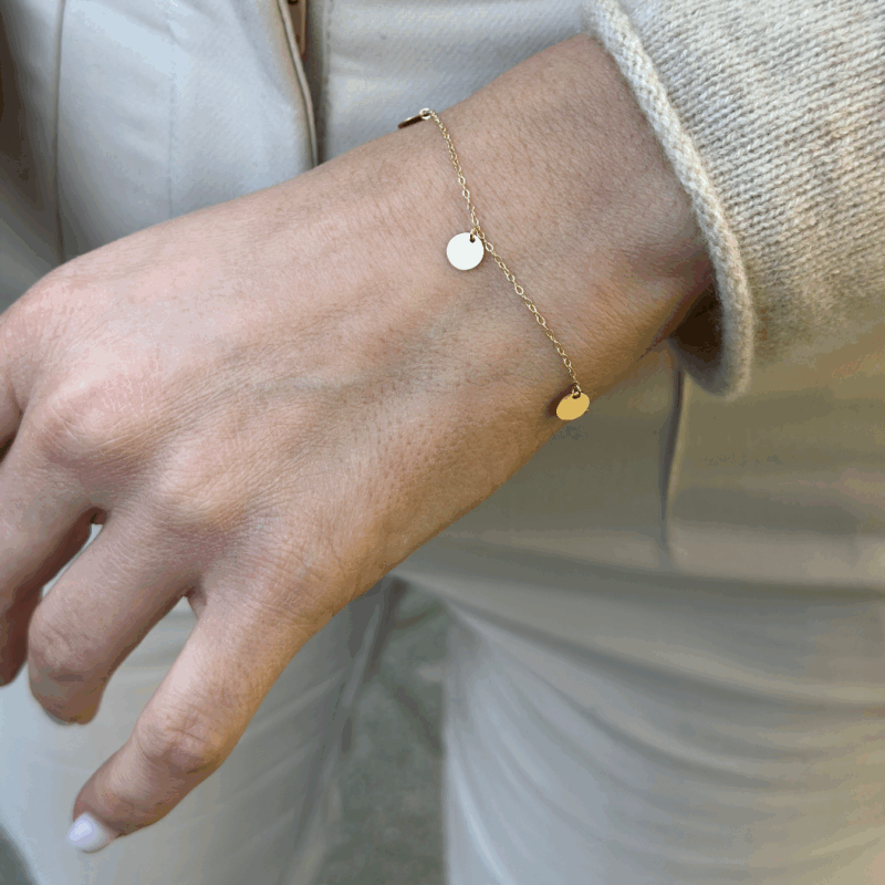 Hängende Platten -Armband - 585er Gold - Juwelier Di-EL – Bild 3