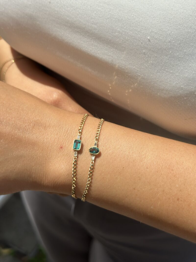 Ovaler Baguette-Armband - 585er Gold - Juwelier Di-EL – Bild 7