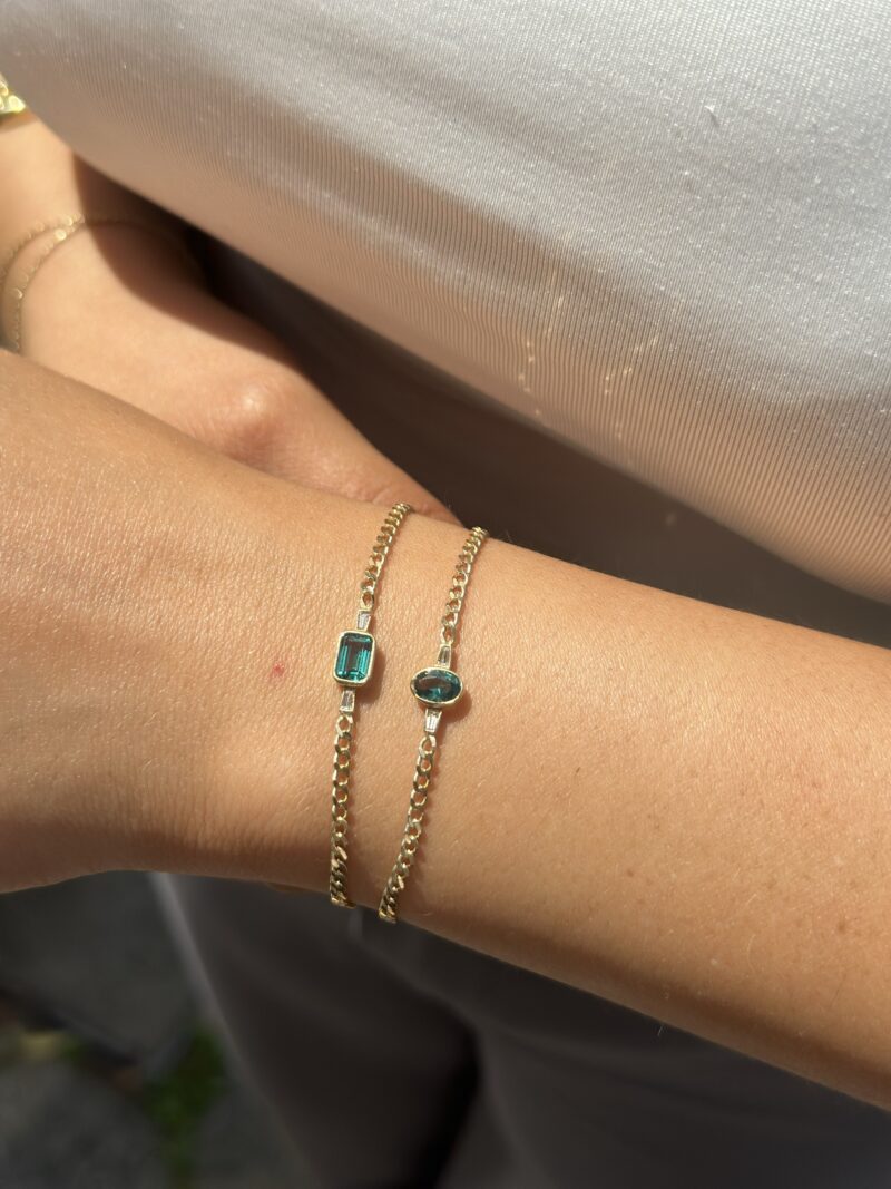 Ovaler Baguette-Armband - 585er Gold - Juwelier Di-EL – Bild 8