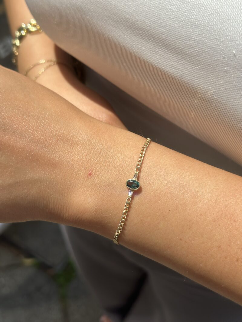 Ovaler Baguette-Armband - 585er Gold - Juwelier Di-EL – Bild 2