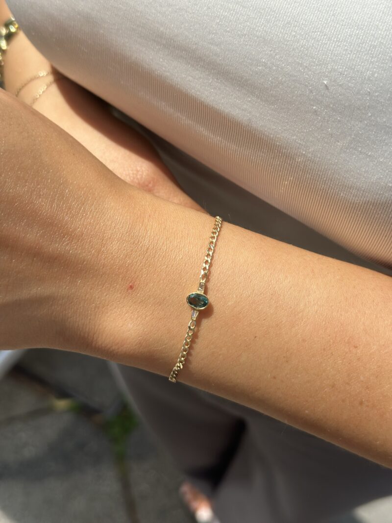 Ovaler Baguette-Armband - 585er Gold - Juwelier Di-EL – Bild 3