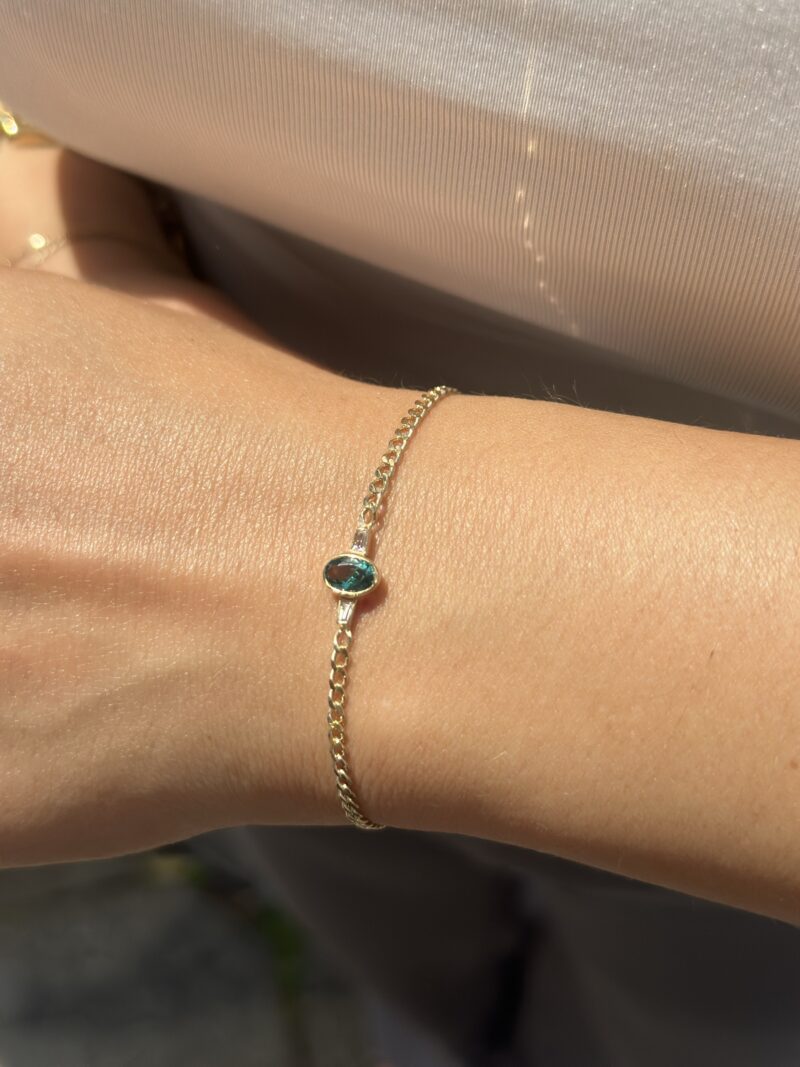 Ovaler Baguette-Armband - 585er Gold - Juwelier Di-EL – Bild 4