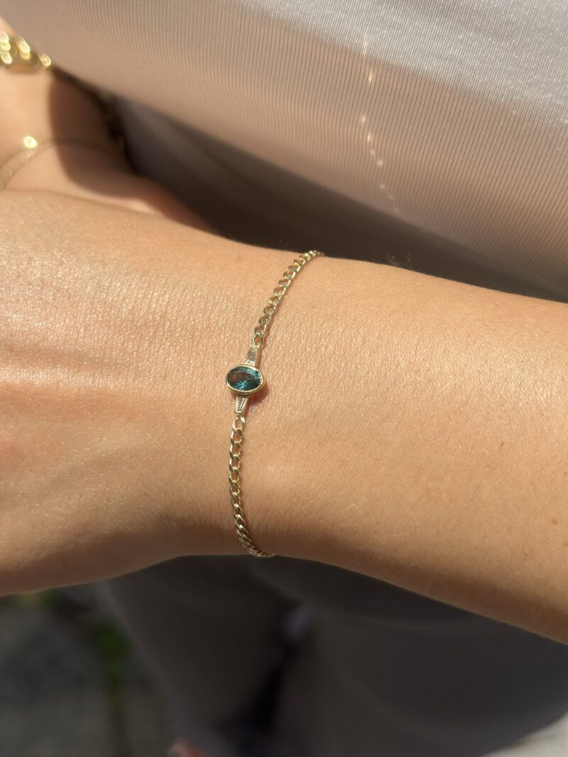 Ovaler Baguette-Armband - 585er Gold - Juwelier Di-EL – Bild 5