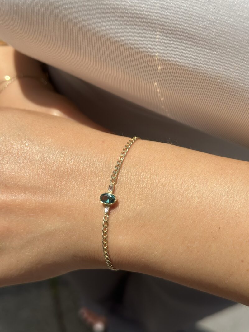 Ovaler Baguette-Armband - 585er Gold - Juwelier Di-EL