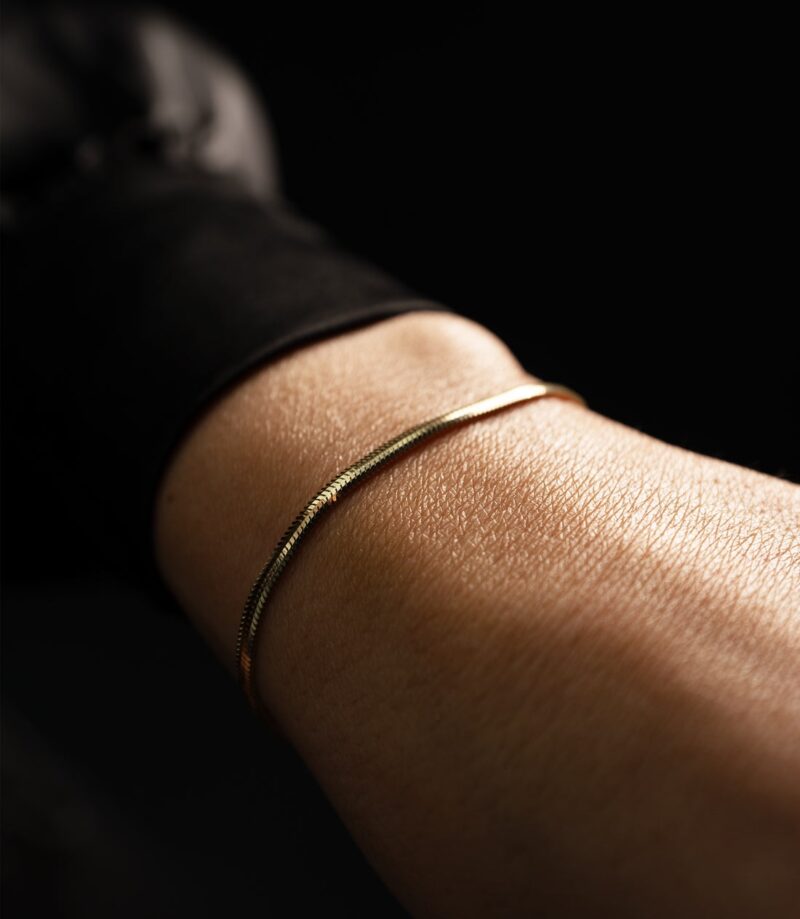 Schlange Platt -Armband - 585er Gold - Juwelier Di-EL