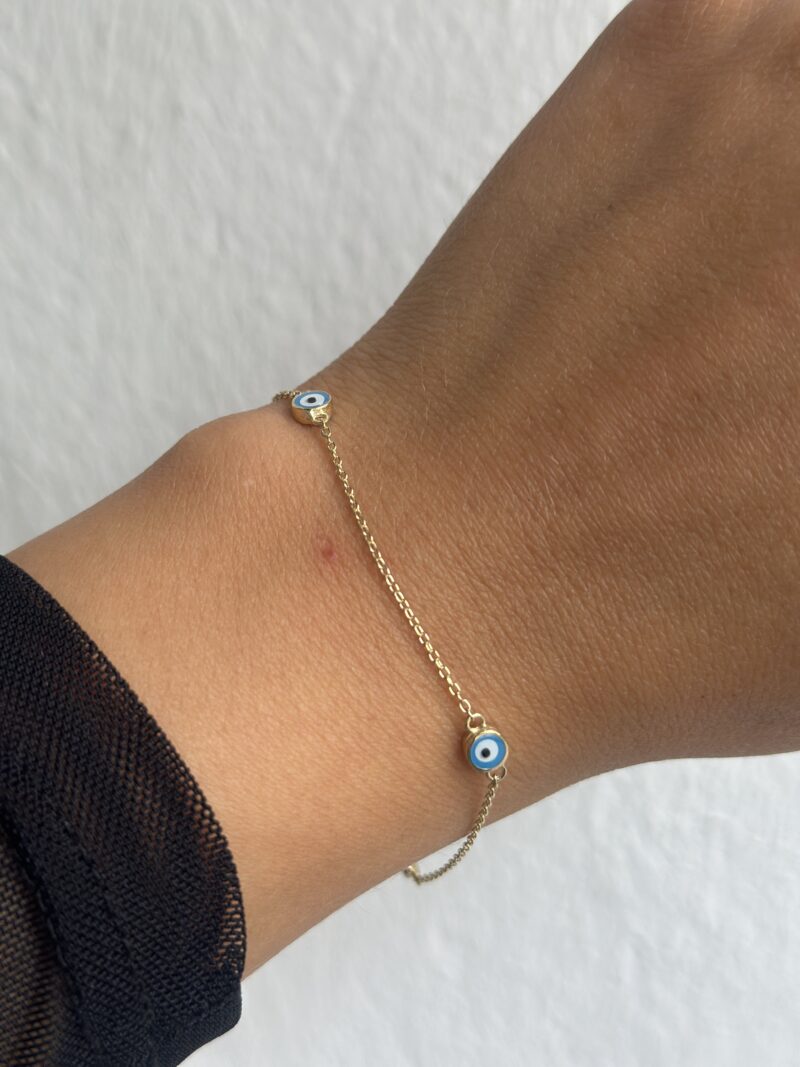 Nazar hellblau-Armband - 585er Gold - Juwelier Di-EL – Bild 3