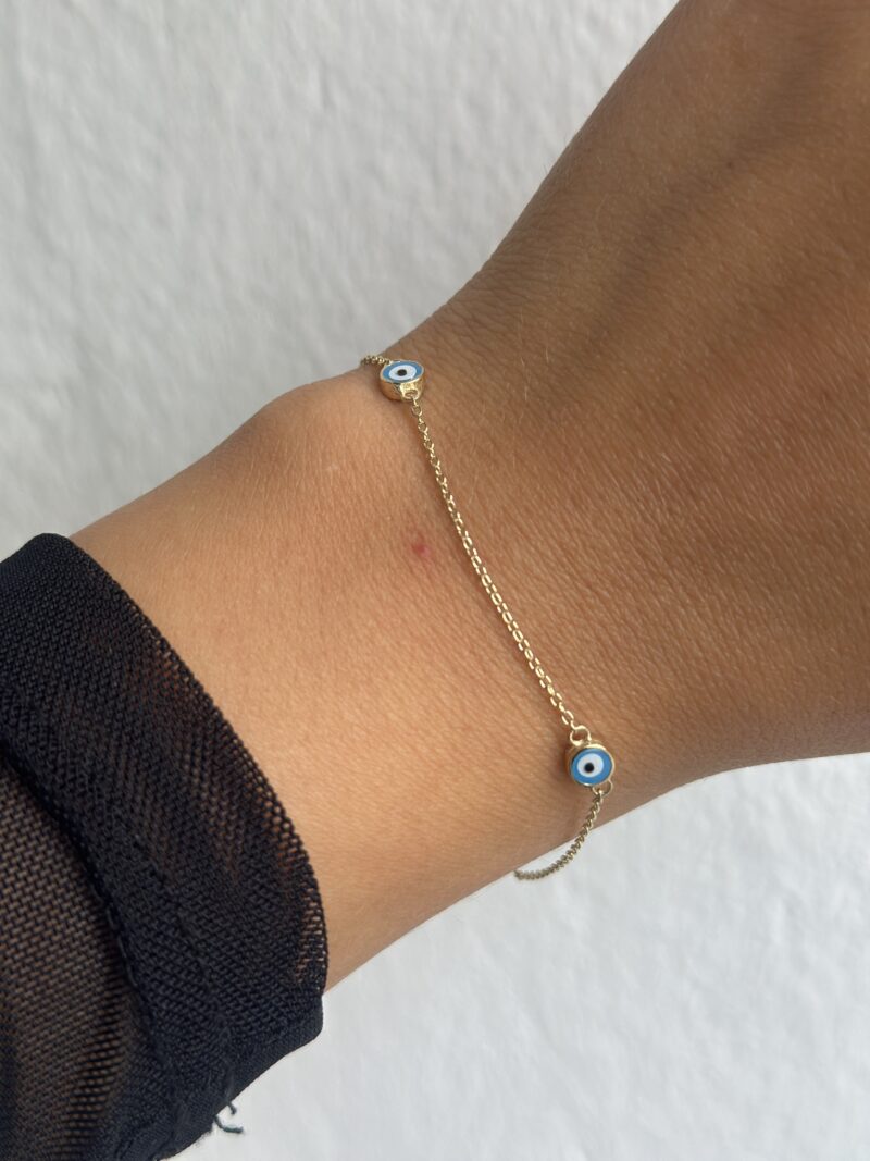 Nazar hellblau-Armband - 585er Gold - Juwelier Di-EL – Bild 4
