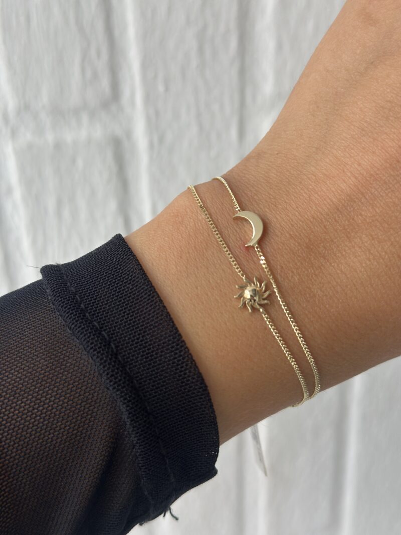 Sonne Halbmond -Armband - 585er Gold - Juwelier Di-EL – Bild 6