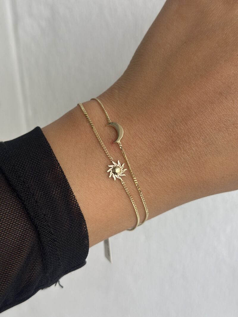 Sonne Halbmond -Armband - 585er Gold - Juwelier Di-EL – Bild 4