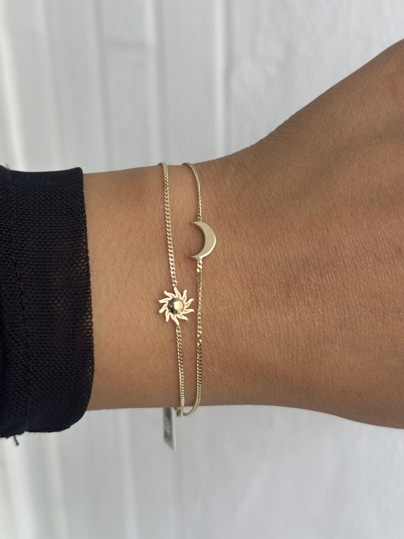 Sonne Halbmond -Armband - 585er Gold - Juwelier Di-EL – Bild 5