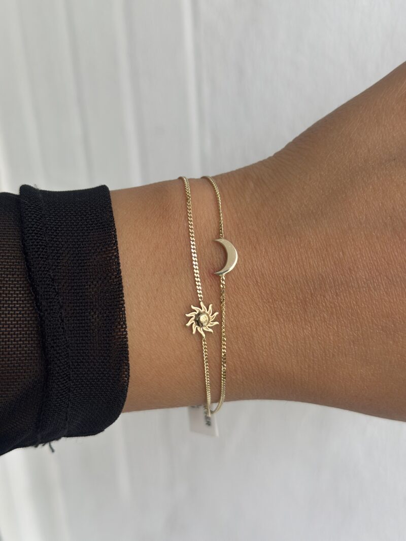 Sonne Halbmond -Armband - 585er Gold - Juwelier Di-EL – Bild 2