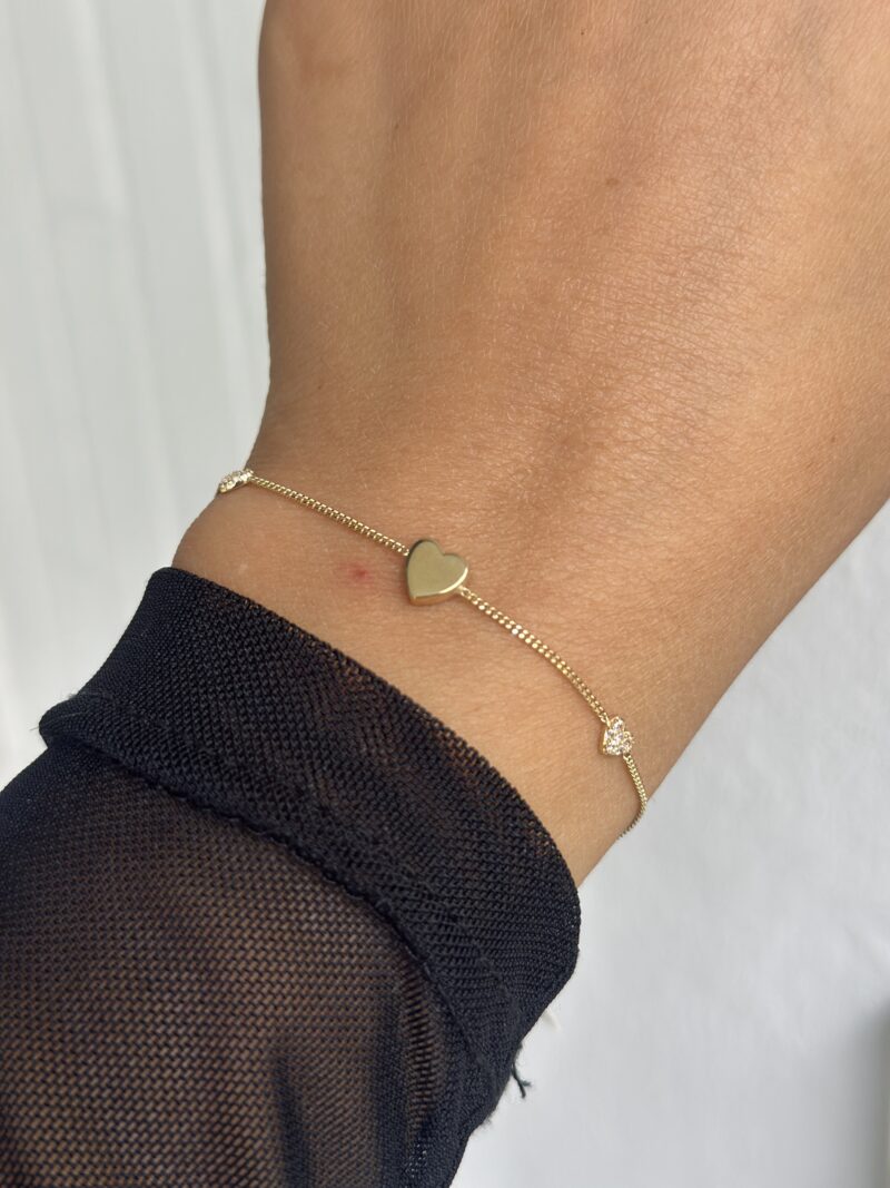 Drei Herzen -Armband - 585er Gold - Juwelier Di-EL – Bild 2