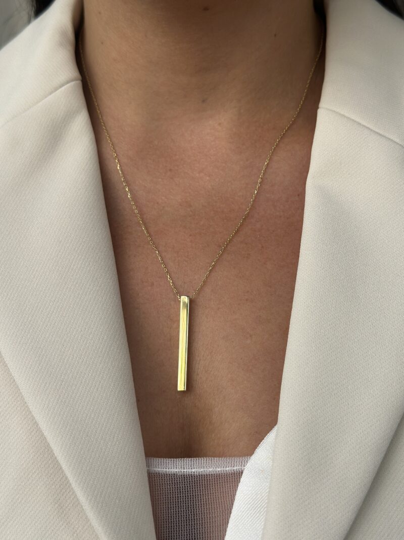 Stab Bar Necklace- Kette mit Anhänger - 585er Gold - Juwelier Di-EL – Bild 3