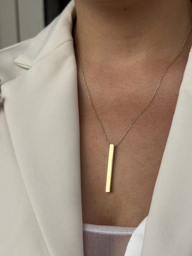 Stab Bar Necklace- Kette mit Anhänger - 585er Gold - Juwelier Di-EL – Bild 4