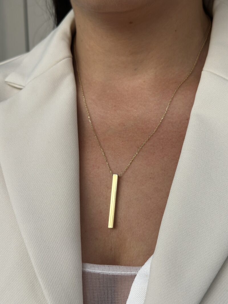 Stab Bar Necklace- Kette mit Anhänger - 585er Gold - Juwelier Di-EL – Bild 5