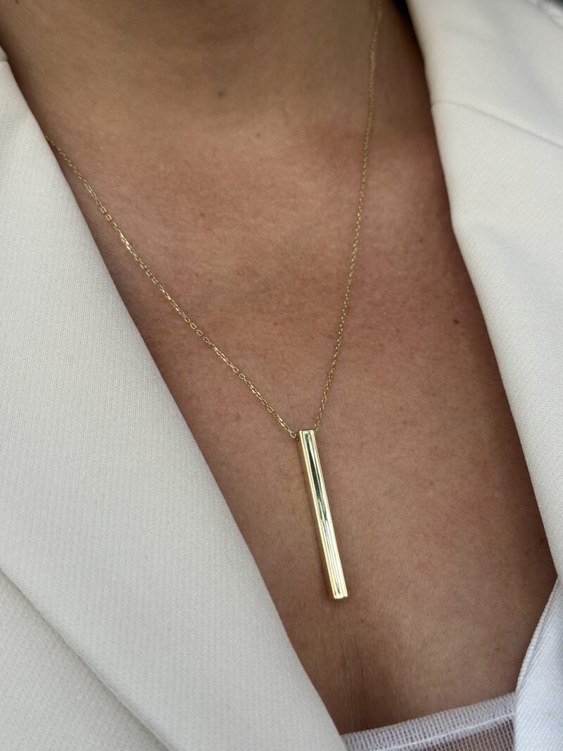 Stab Bar Necklace- Kette mit Anhänger - 585er Gold - Juwelier Di-EL – Bild 2