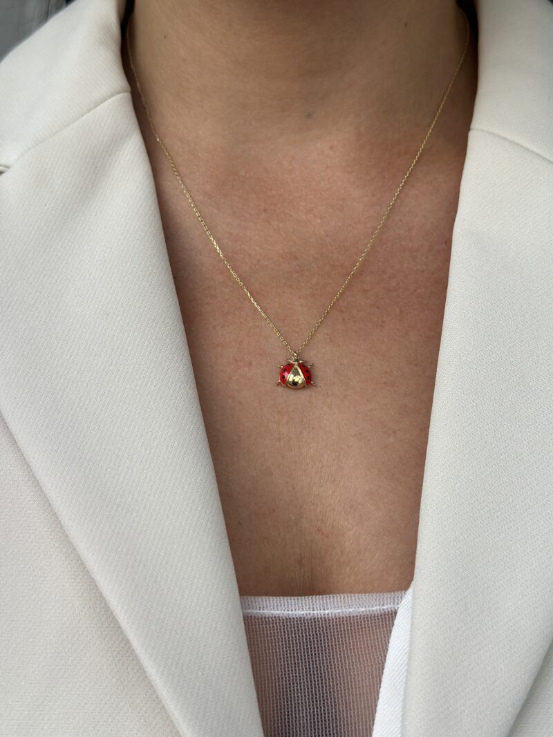 Marienkäfer medium- Kette mit Anhänger - 585er Gold - Juwelier Di-EL – Bild 5