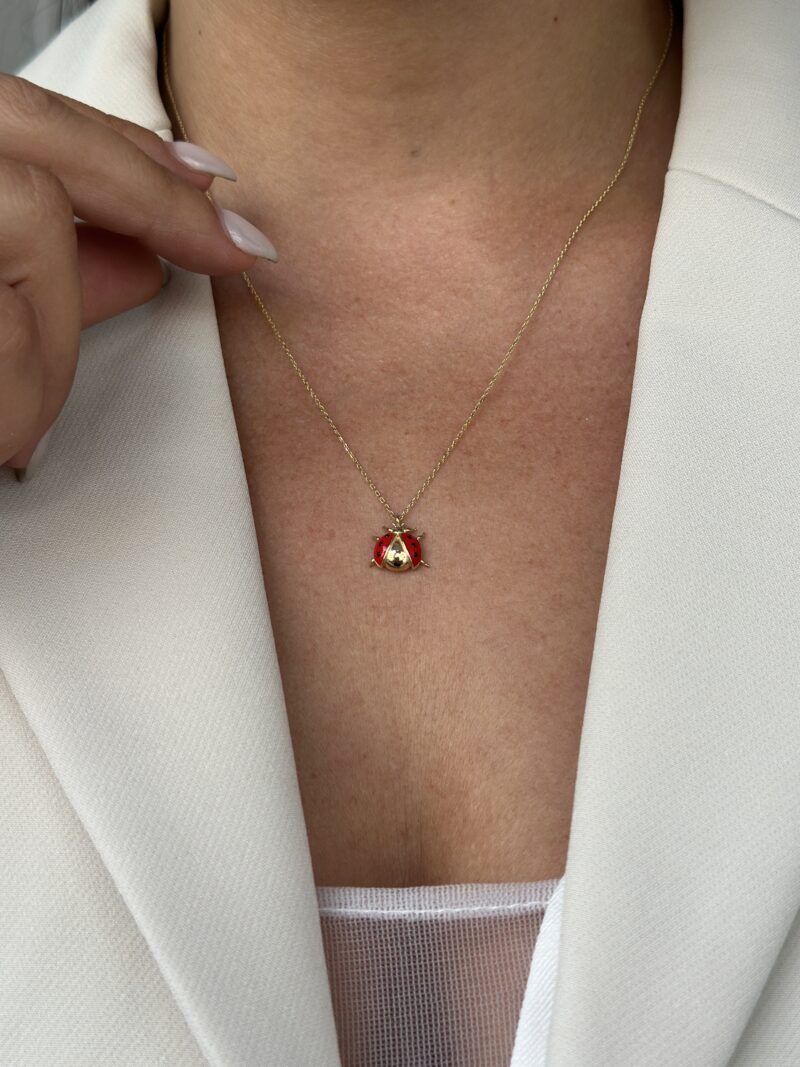 Marienkäfer medium- Kette mit Anhänger - 585er Gold - Juwelier Di-EL – Bild 6