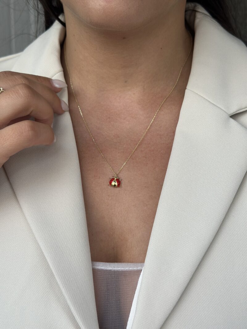 Marienkäfer medium- Kette mit Anhänger - 585er Gold - Juwelier Di-EL – Bild 2