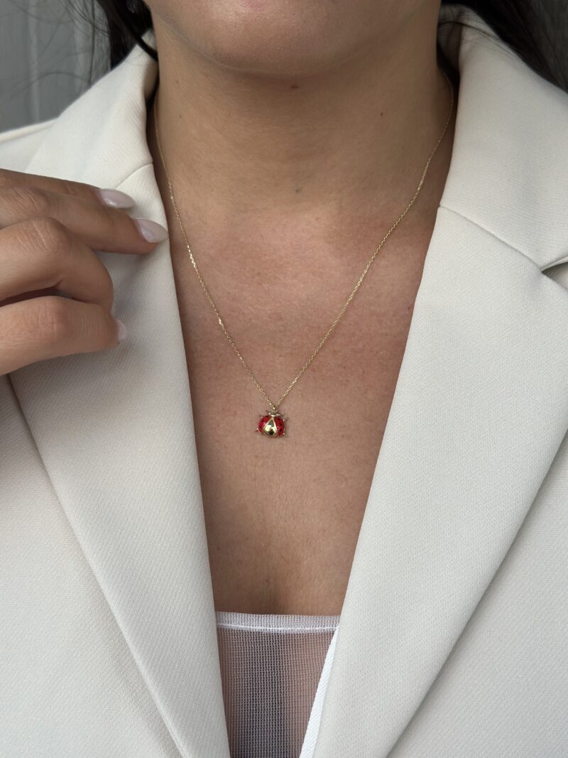 Marienkäfer medium- Kette mit Anhänger - 585er Gold - Juwelier Di-EL – Bild 3