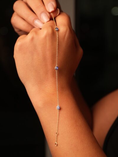 Nazar dunkelblau-Armband - 585er Gold - Juwelier Di-EL