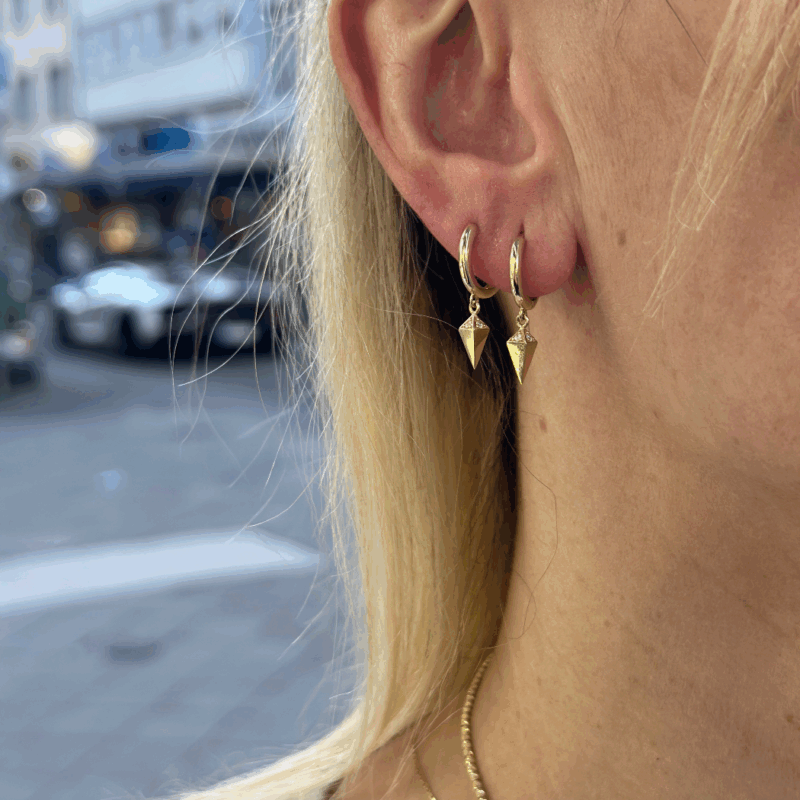 Prisma -Creolen - 585er Gold - Juwelier Di-EL – Bild 2