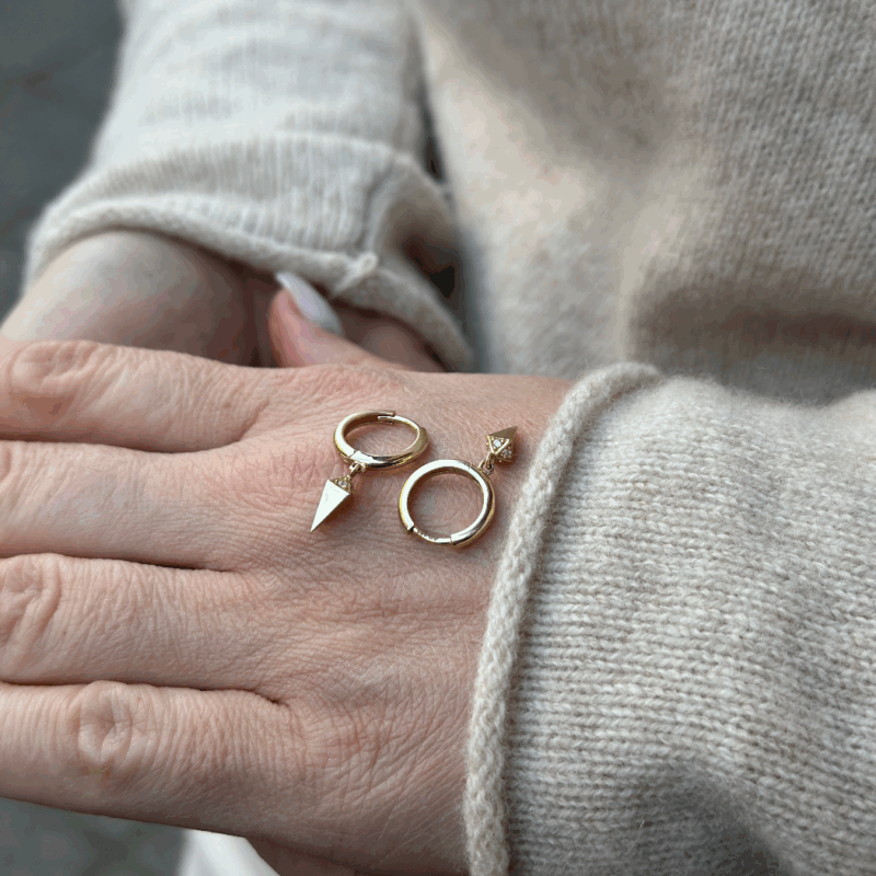 Prisma -Creolen - 585er Gold - Juwelier Di-EL – Bild 3