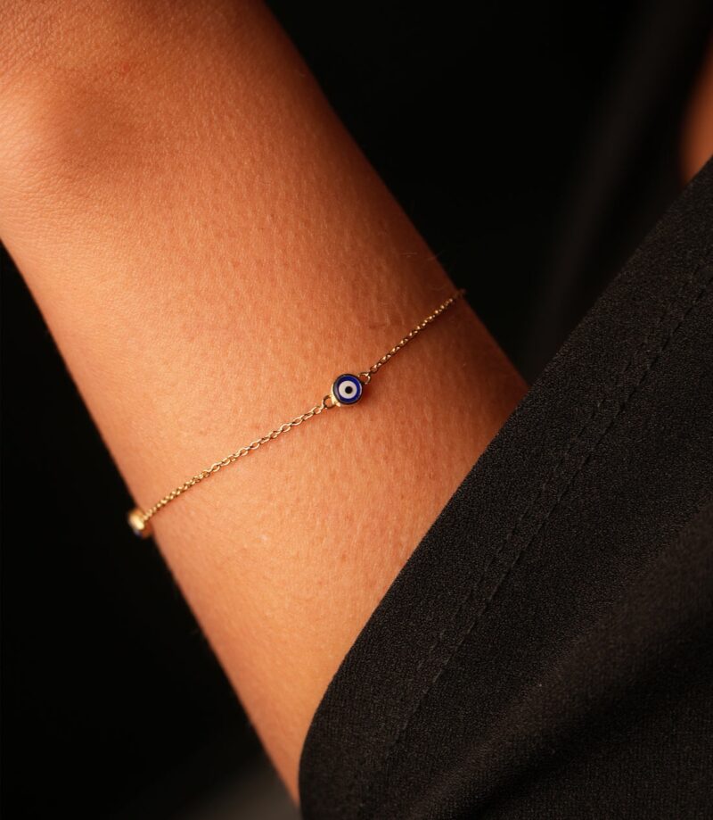 Nazar dunkelblau-Armband - 585er Gold - Juwelier Di-EL – Bild 3