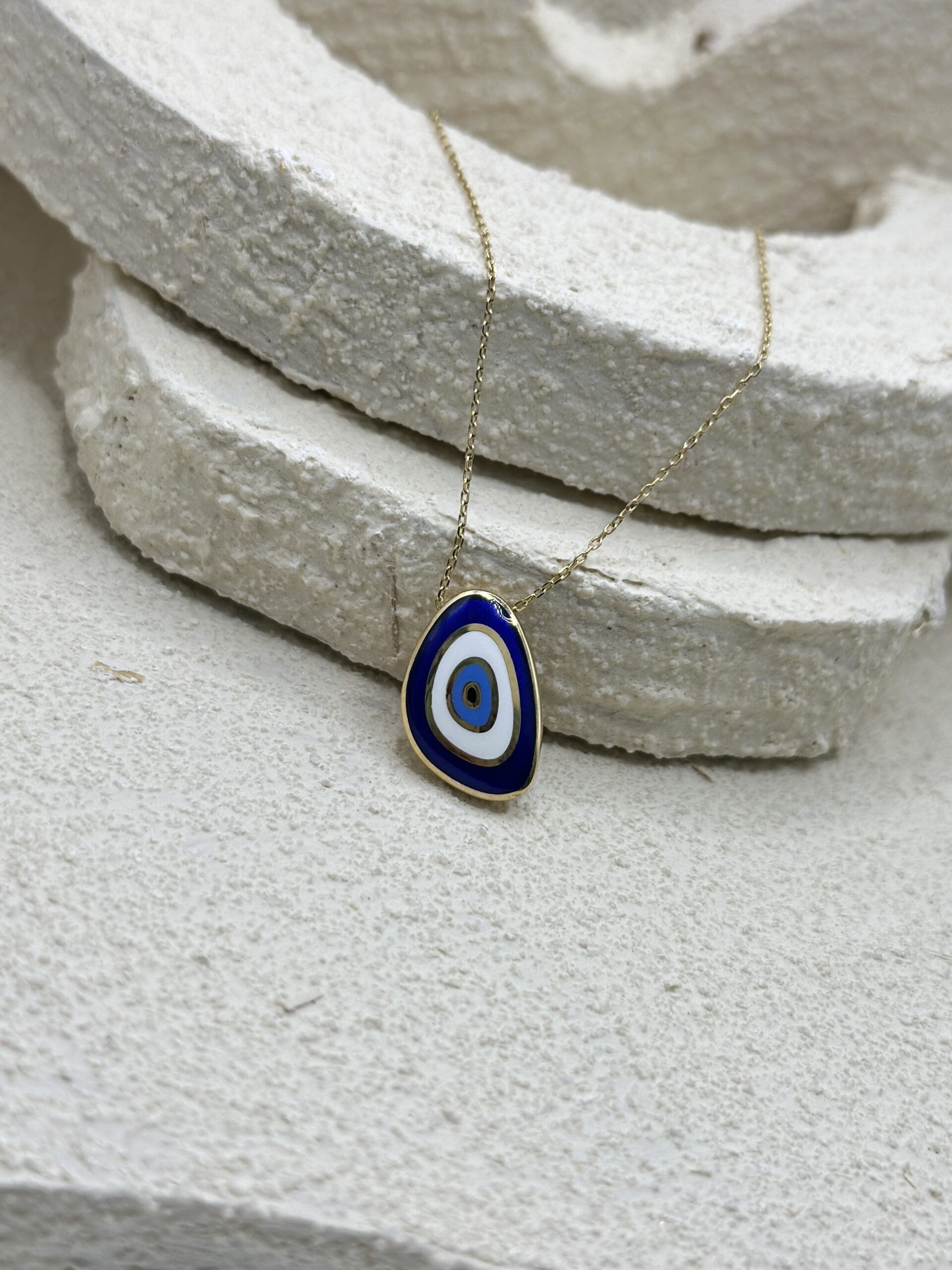 Nazar Muschel Blau - Kette mit Anhänger - 585er Gold - Juwelier Di-EL