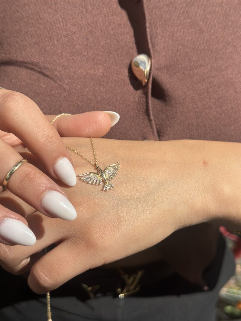 Phönix weiß- Kette mit Anhänger - 585er Gold - Juwelier Di-EL – Bild 4