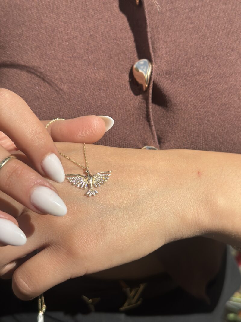 Phönix weiß- Kette mit Anhänger - 585er Gold - Juwelier Di-EL – Bild 6