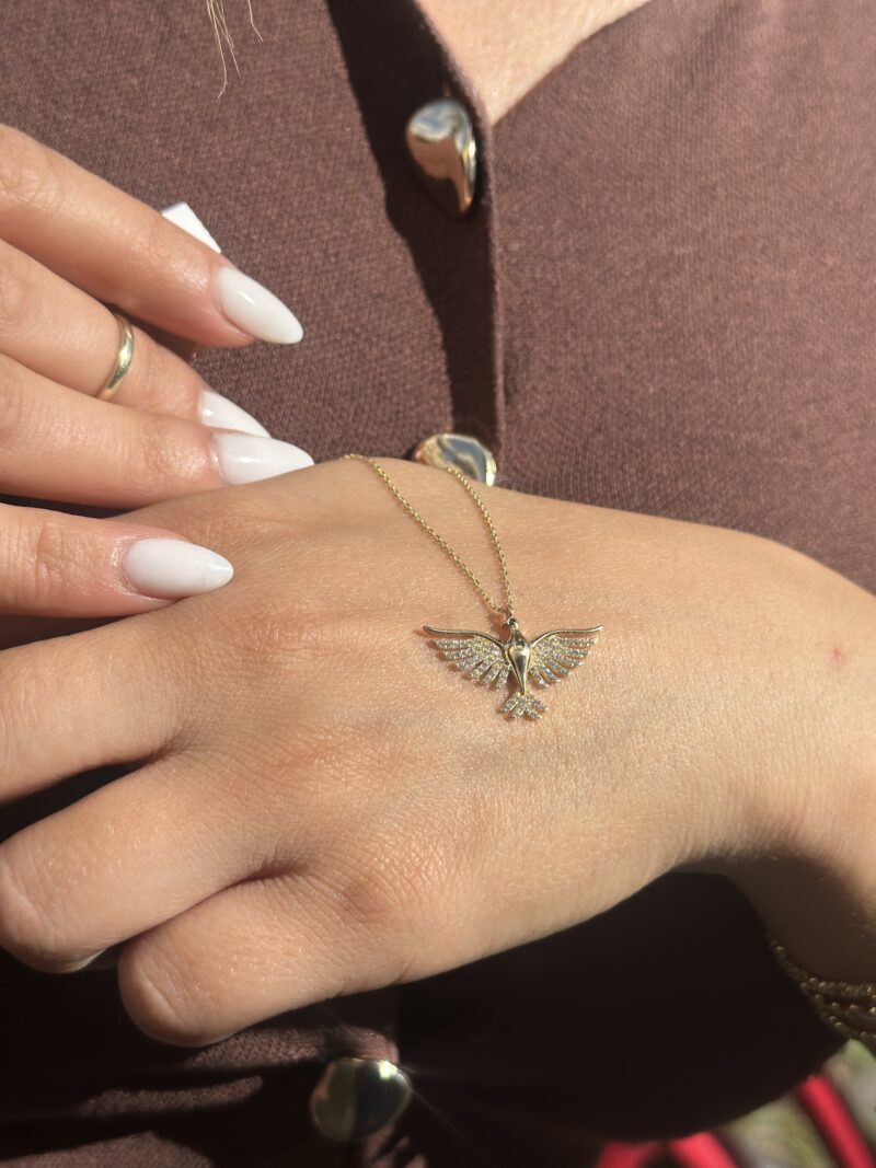 Phönix weiß- Kette mit Anhänger - 585er Gold - Juwelier Di-EL – Bild 7
