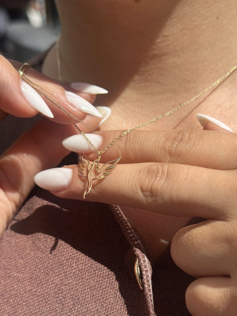 Phönix poliert- Kette mit Anhänger - 585er Gold - Juwelier Di-EL – Bild 7