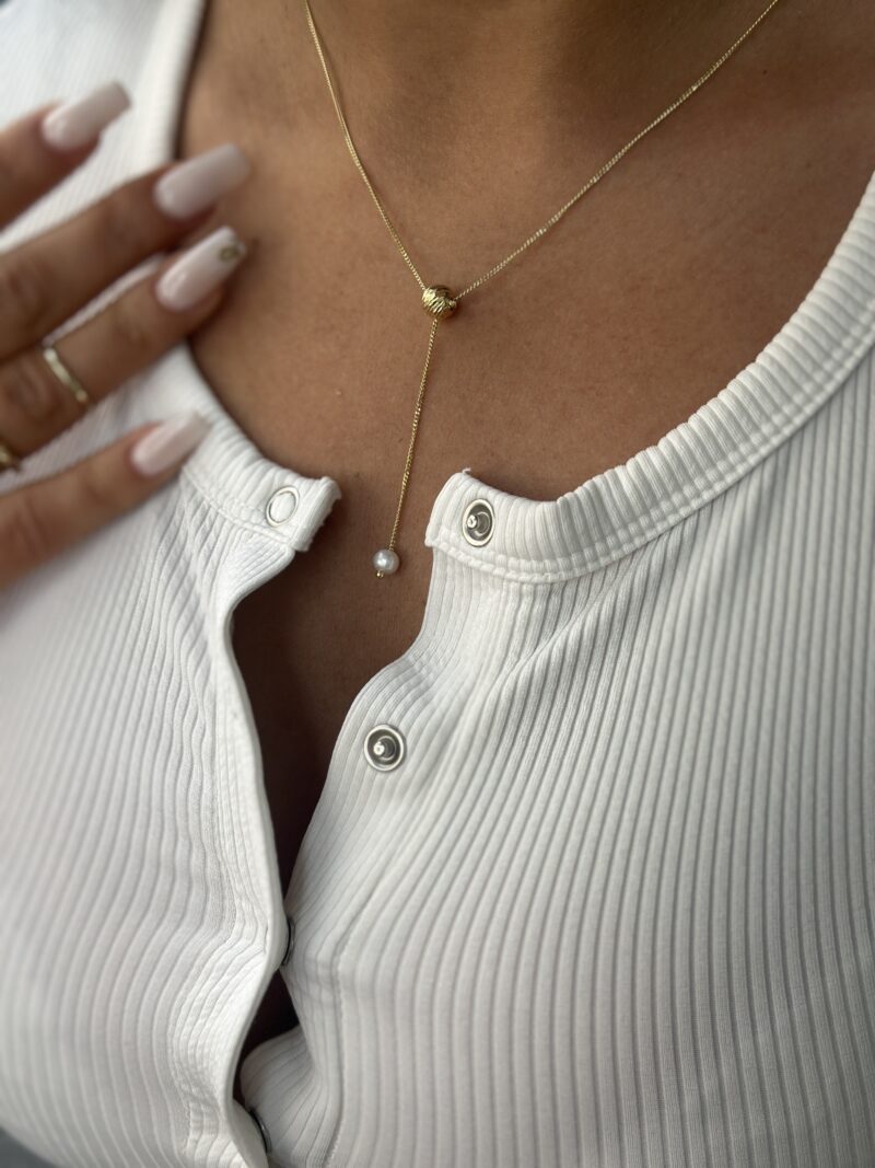 Perle kette - Kette mit Anhänger - 585er Gold - Juwelier Di-EL – Bild 3