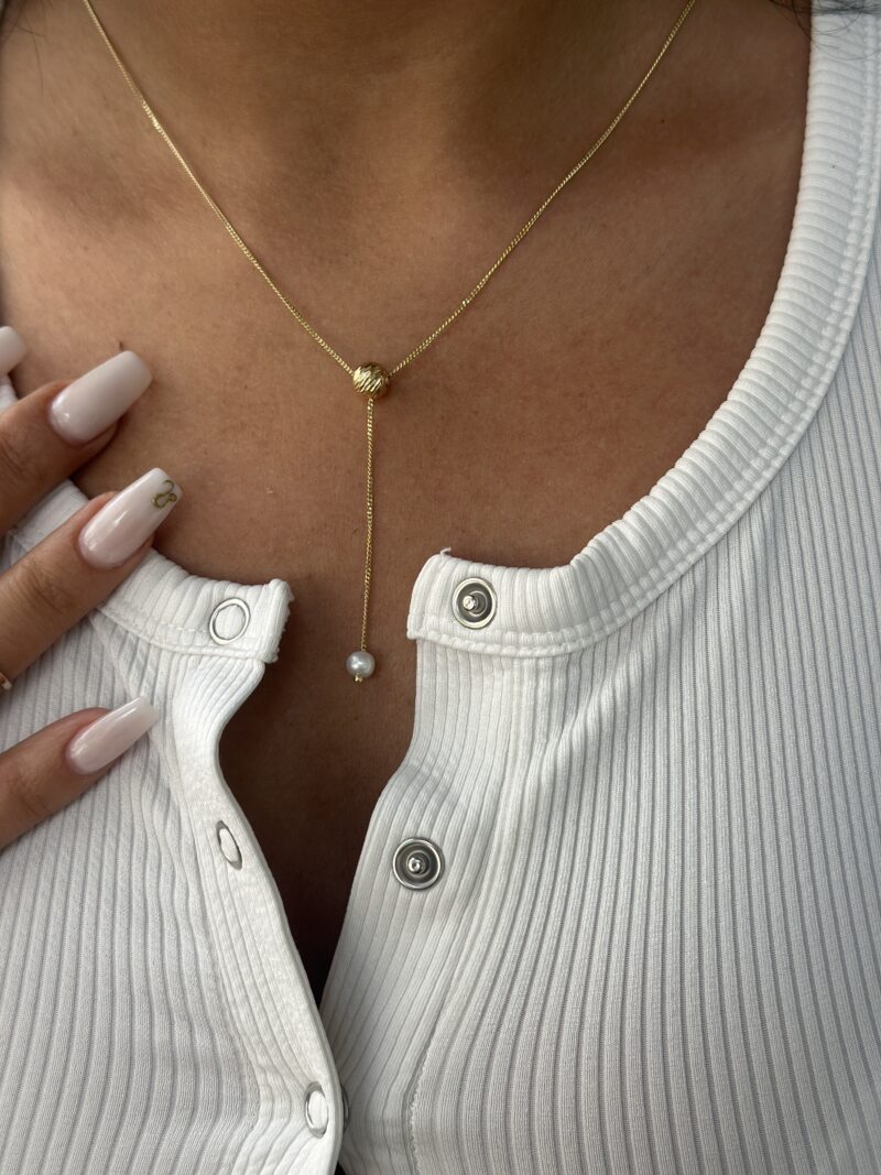 Perle kette - Kette mit Anhänger - 585er Gold - Juwelier Di-EL