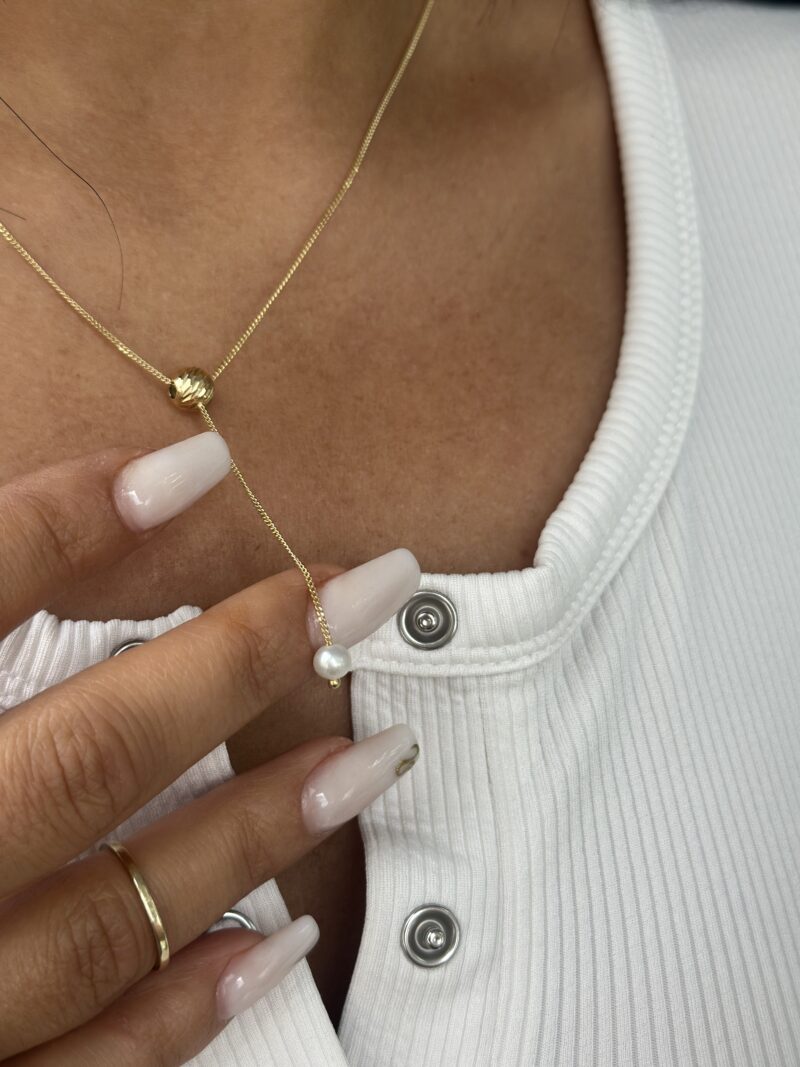 Perle kette - Kette mit Anhänger - 585er Gold - Juwelier Di-EL – Bild 5