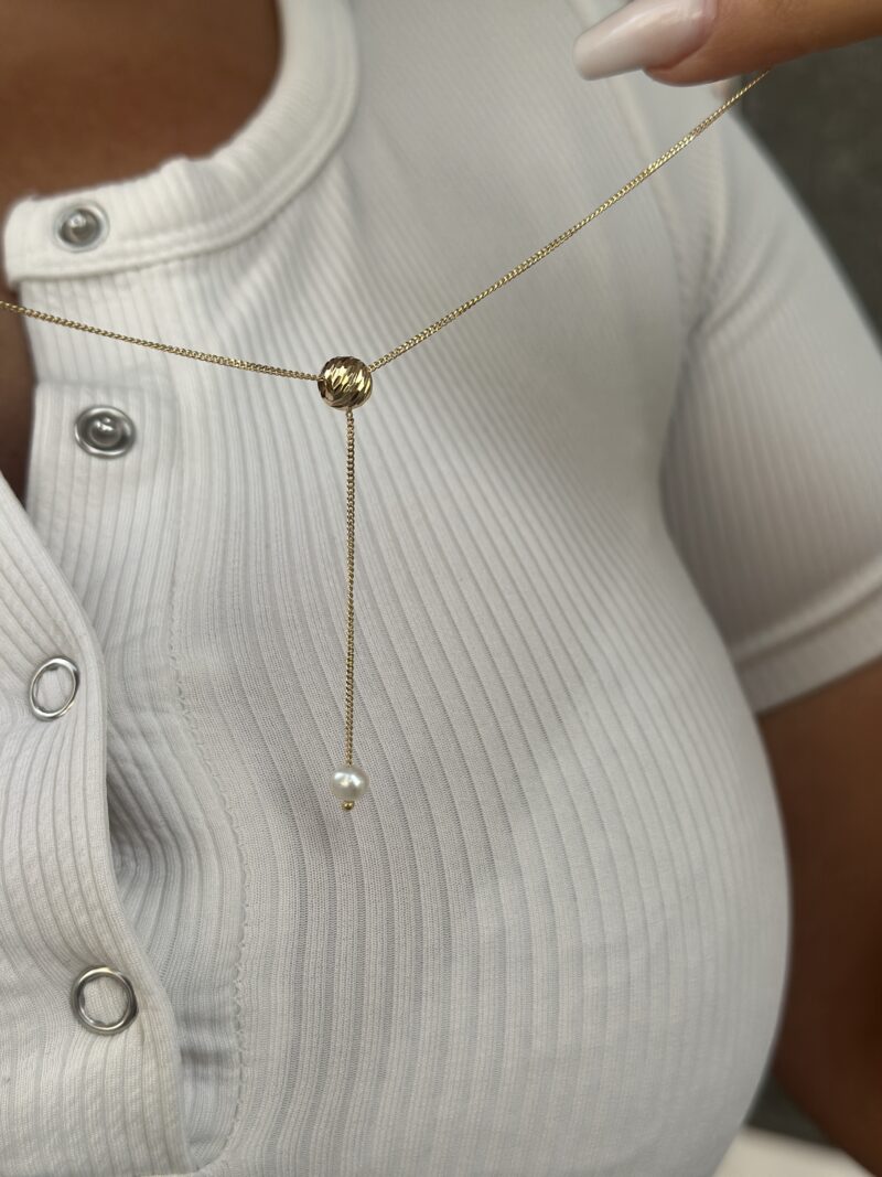 Perle kette - Kette mit Anhänger - 585er Gold - Juwelier Di-EL – Bild 4