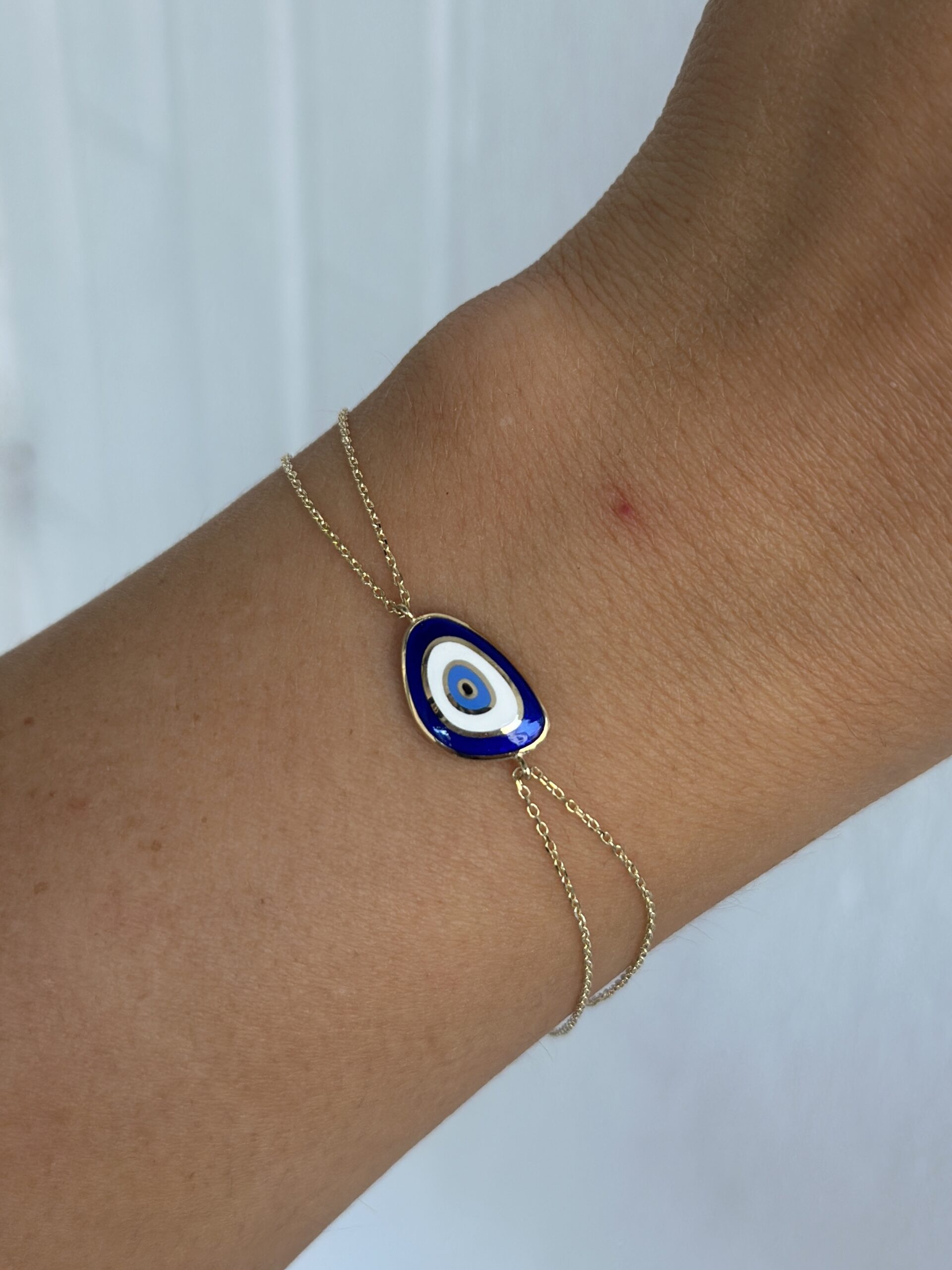 Nazar Muschel Blau Big -Armband - 585er Gold - Juwelier Di-EL – Bild 3