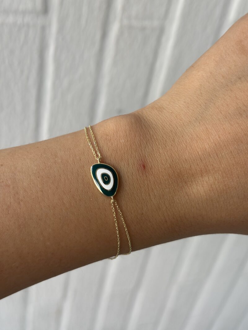 Nazar Muschel Grün Big -Armband - 585er Gold - Juwelier Di-EL – Bild 2