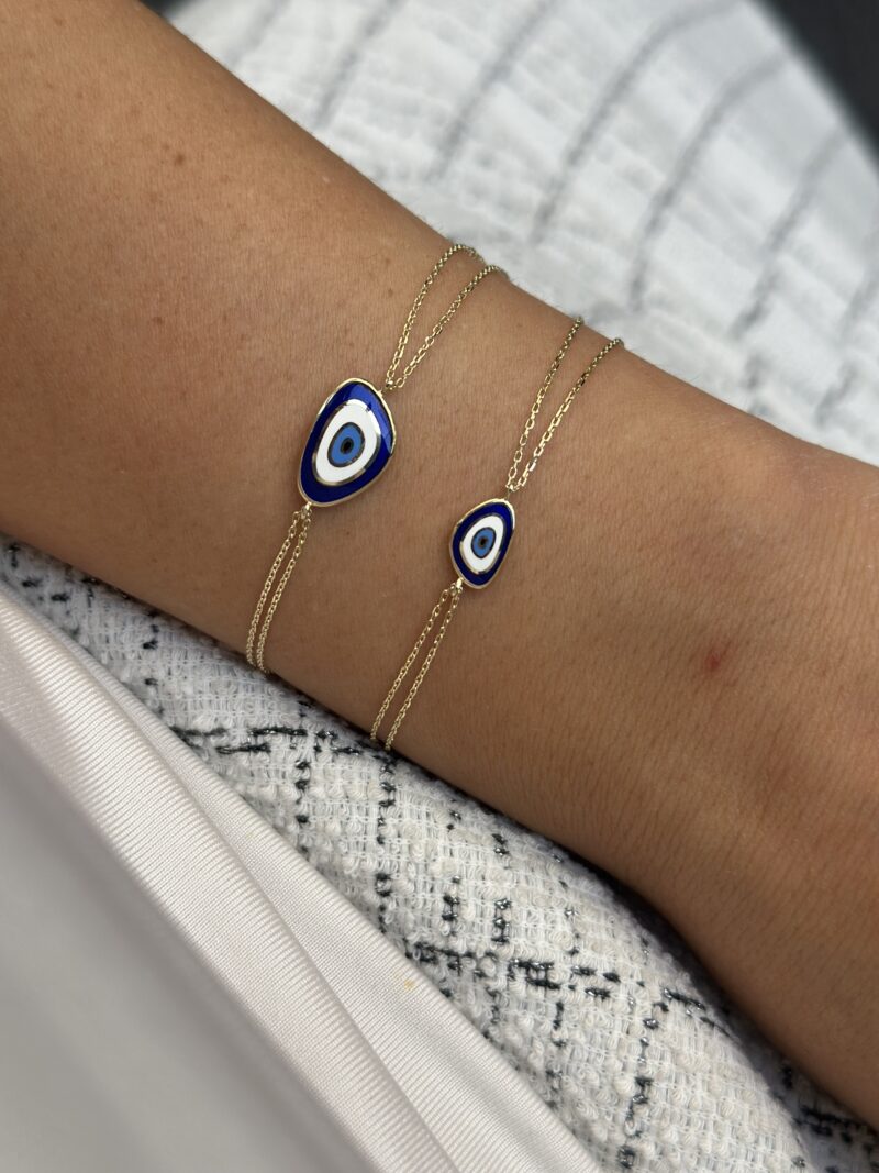 Nazar Muschel Blau small -Armband - 585er Gold - Juwelier Di-EL – Bild 2
