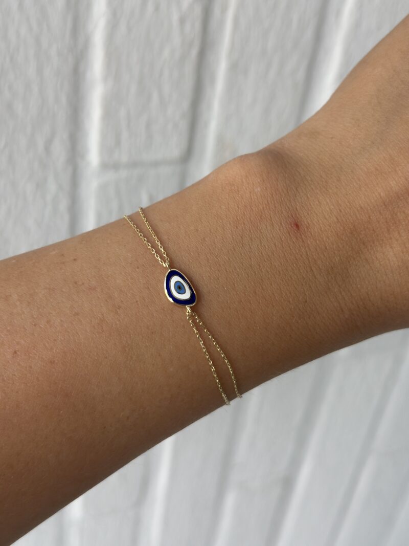 Nazar Muschel Blau small -Armband - 585er Gold - Juwelier Di-EL – Bild 4