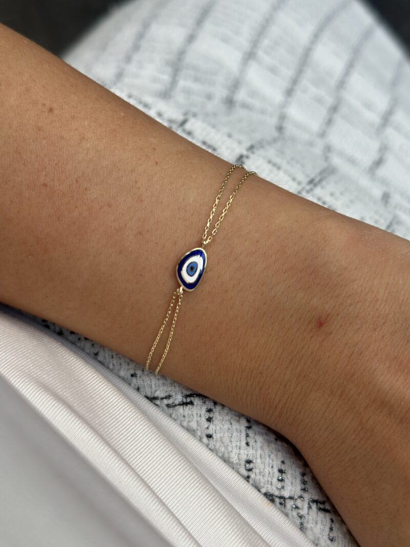 Nazar Muschel Blau small -Armband - 585er Gold - Juwelier Di-EL – Bild 5