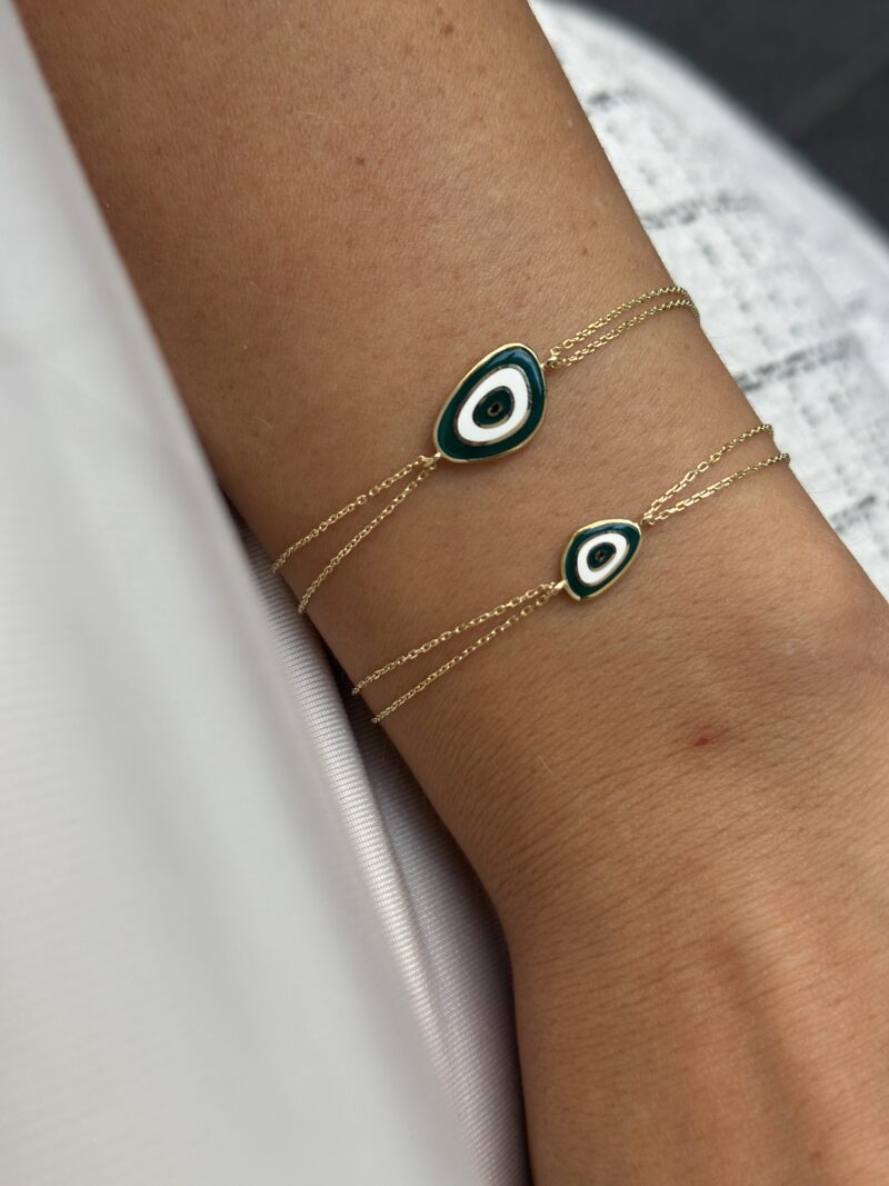 Nazar Muschel Grün Big -Armband - 585er Gold - Juwelier Di-EL
