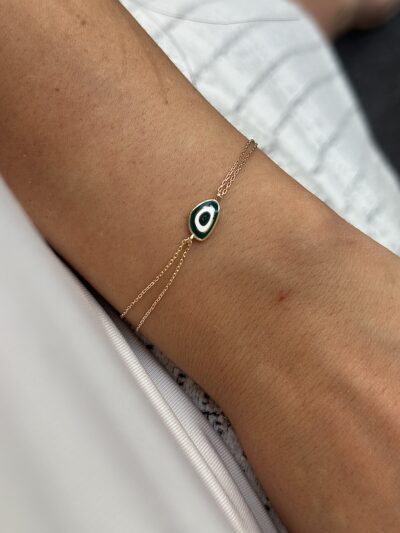 Nazar Muschel Grün small -Armband - 585er Gold - Juwelier Di-EL